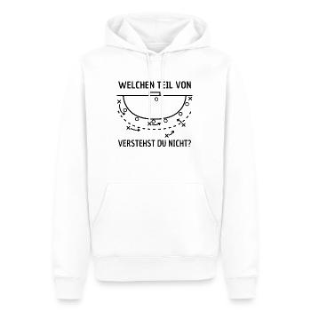 Handball Taktik lustiger Spruch Spielzug - Männer Premium Bio Hoodie - Weiß - Vorne - Nico (187cm)