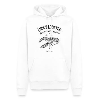 Lucky Lobster - Männer Premium Bio Hoodie - Weiß - Vorne - Nico (187cm)