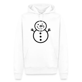 Bonhomme de neige - Sweat à capuche Premium bio Homme - blanc - Devant - Nico (187cm)