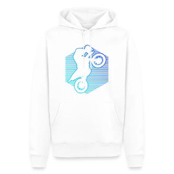 Dirt Bike Motocross Freestyle Motocross Damen - Männer Premium Bio Hoodie - Weiß - Vorne - Nico (187cm)