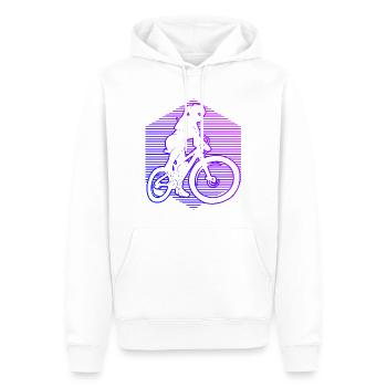 Vélo de montagne pour hommes VTT VTT Cycliste - Sweat à capuche Premium bio Homme - blanc - Devant - Nico (187cm)
