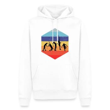 Joueur de tennis jouant au tennis Femmes Tennis - Sweat à capuche Premium bio Homme - blanc - Devant - Nico (187cm)