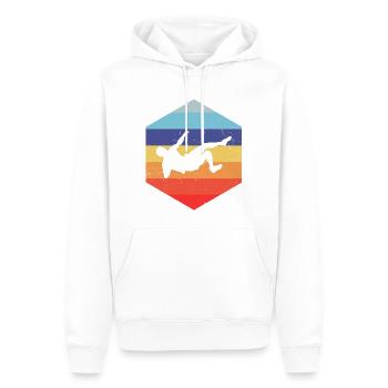 Damen Herren Klettern Bouldering Bouldern - Männer Premium Bio Hoodie - Weiß - Vorne - Nico (187cm)