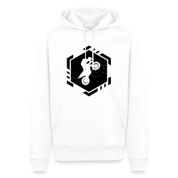 Freestyle Motocross Dirt Bike Supermoto Dirtbike - Männer Premium Bio Hoodie - Weiß - Vorne - Nico (187cm)
