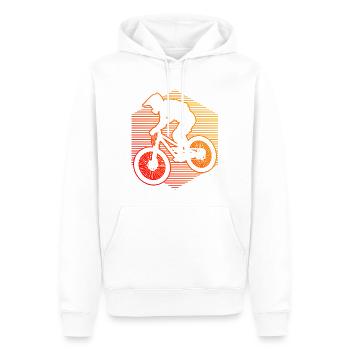 Cyclistes VTT Femme VTT - Sweat à capuche Premium bio Homme - blanc - Devant - Nico (187cm)
