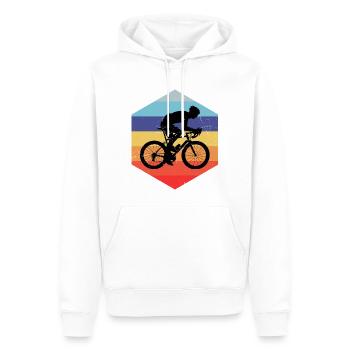 Cyclisme sur route Hommes Vélo de route Vélo de route Femme - Sweat à capuche Premium bio Homme - blanc - Devant - Nico (187cm)
