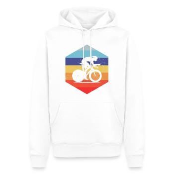 Bici da strada Ciclismo su strada Ciclismo su strada Bici da strada - Felpa con cappuccio ecologica premium da uomo - bianco - Fronte - Nico (187cm)