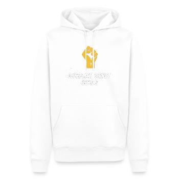 Erfolgs-Shirt - Männer Premium Bio Hoodie - Weiß - Vorne - Nico (187cm)