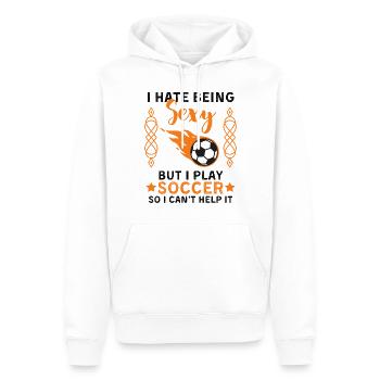 Lustiger Fußball Spruch Fußballspieler - Männer Premium Bio Hoodie - Weiß - Vorne - Nico (187cm)