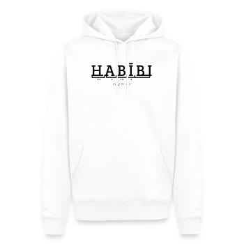 HABIBI - Dubaï - Sweat à capuche Premium bio Homme - blanc - Devant - Nico (187cm)