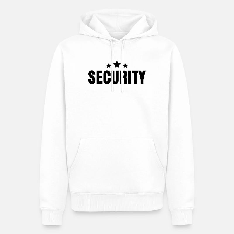 Sécurité sécurité Sécurité sécurité - Sweat à capuche Premium bio Homme - blanc