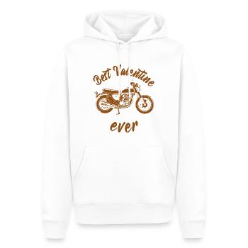 Valentine's bike - Valentine's Day motorcycle - Men’s Premium Organic Hoodie - white - Front - Nico (187cm)