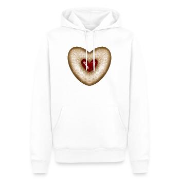Biscuits de Noël, biscuit, cœur de confiture - Sweat à capuche Premium bio Homme - blanc - Devant - Nico (187cm)