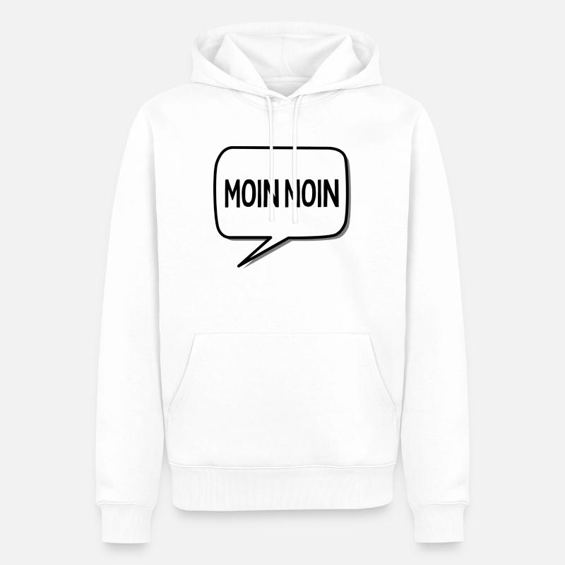 Moin Moin - Männer Premium Bio Hoodie - Weiß
