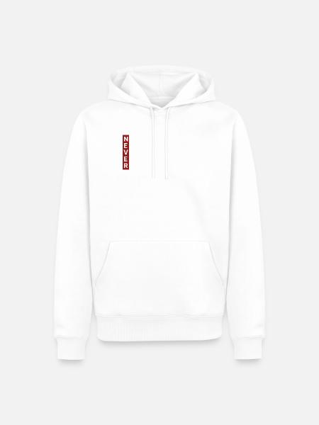 Null Bock,Never ,kein Bock Motivation - Männer Premium Bio Hoodie - Weiß