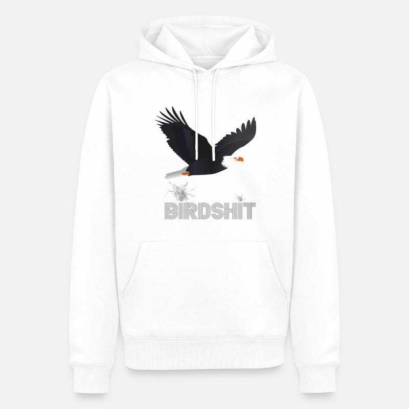 BIRDSHIT EAGLE - FARBE - Männer Premium Bio Hoodie - Weiß