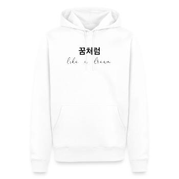Rêve - Sweat à capuche Premium bio Homme - blanc - Devant - Nico (187cm)