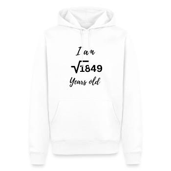 I Am 43 Years Old – Funny Math Birthday - Men’s Premium Organic Hoodie - white - Front - Nico (187cm)