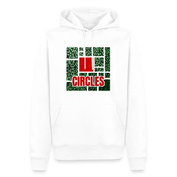Grünpunkt-Abstraktion - Männer Premium Bio Hoodie - Weiß - Vorne - Nico (187cm)