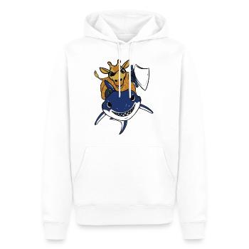 Giraffe Hai Kinder lustig Pirat Geschenk Weihnacht - Männer Premium Bio Hoodie - Weiß - Vorne - Nico (187cm)