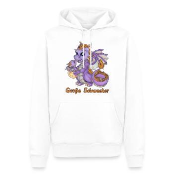Große Schwester Niedlicher Drache Geschwister Paar - Männer Premium Bio Hoodie - Weiß - Vorne - Nico (187cm)