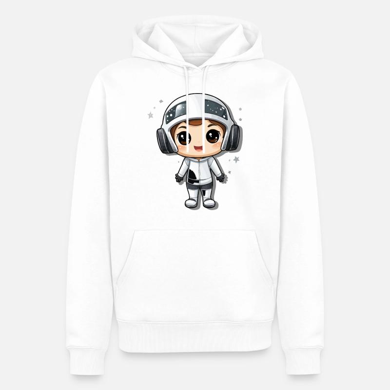 VR LearnWorld - Sweat à capuche Premium bio Homme - blanc