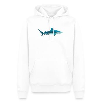Shark Sea Creature Selachii Shark Ocean Gift - Men’s Premium Organic Hoodie - white - Front - Nico (187cm)