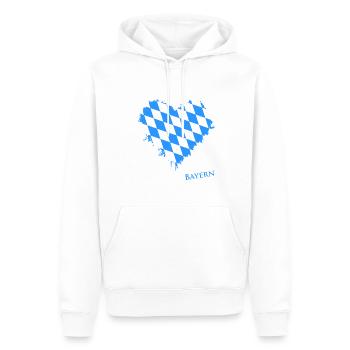 Bayern - Männer Premium Bio Hoodie - Weiß - Vorne - Nico (187cm)