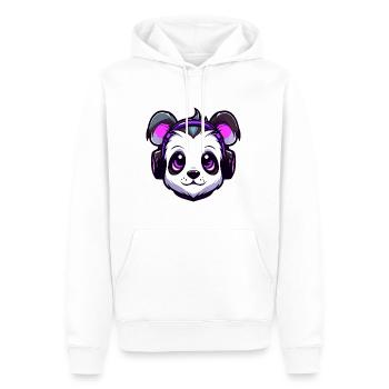 Drum and Bass Festival Süßer Rave Panda - Männer Premium Bio Hoodie - Weiß - Vorne - Nico (187cm)