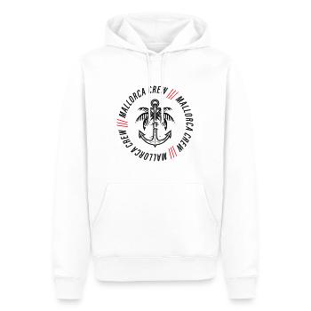 Majorque équipage ancre palmier - Sweat à capuche Premium bio Homme - blanc - Devant - Nico (187cm)