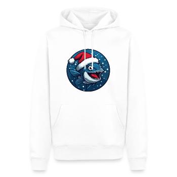 Piranha Poisson Animal de Noël - Sweat à capuche Premium bio Homme - blanc - Devant - Nico (187cm)
