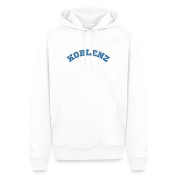 Koblenz - Männer Premium Bio Hoodie - Weiß - Vorne - Nico (187cm)