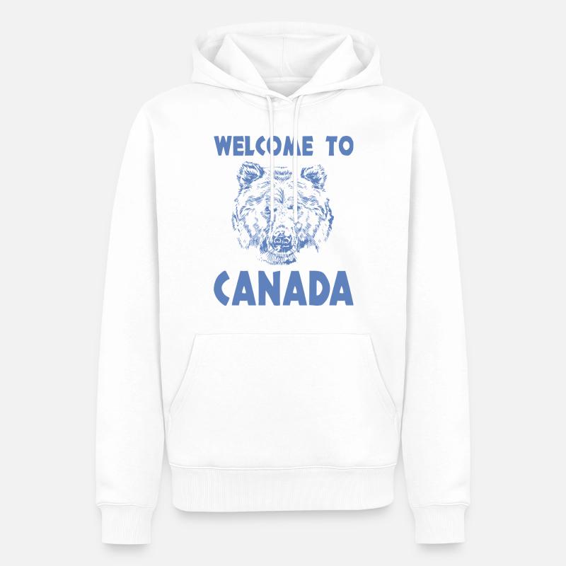 Welcome to Canada - Männer Premium Bio Hoodie - Weiß
