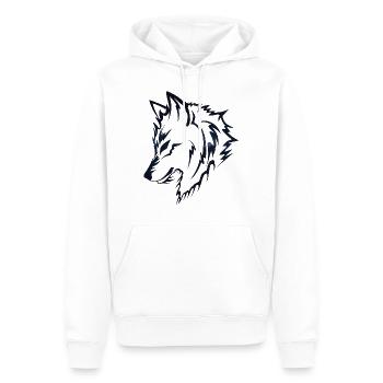 Wolf silhouette Galaxy - Männer Premium Bio Hoodie - Weiß - Vorne - Nico (187cm)