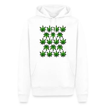 Cannabis - Sweat à capuche Premium bio Homme - blanc - Devant - Nico (187cm)