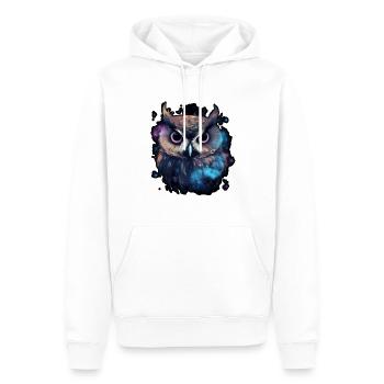 Mystical Howl looking at us, fantasy nature - Sweat à capuche Premium bio Homme - blanc - Devant - Nico (187cm)