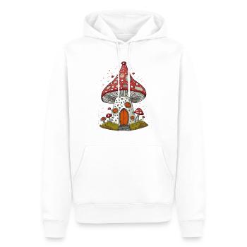 Maison champignon imaginative - Sweat à capuche Premium bio Homme - blanc - Devant - Nico (187cm)