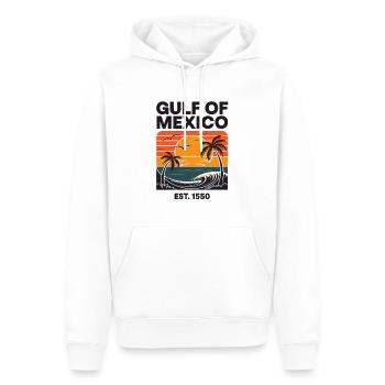 Gulf of Mexico Vintage Tropical Sunset Design - Männer Premium Bio Hoodie - Weiß - Vorne - Nico (187cm)
