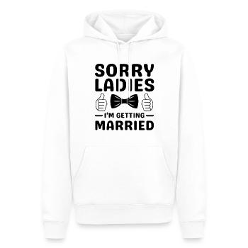 Lustiger Junggesellenabschied Spruch - Männer Premium Bio Hoodie - Weiß - Vorne - Nico (187cm)