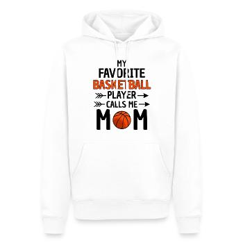 Fière maman de basket-ball - Sweat à capuche Premium bio Homme - blanc - Devant - Nico (187cm)