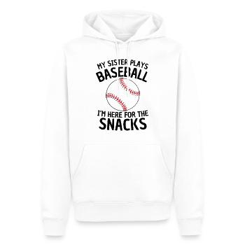 Drôle de conception de sœur de baseball - Sweat à capuche Premium bio Homme - blanc - Devant - Nico (187cm)