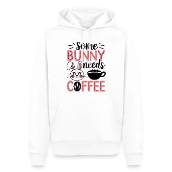 Café de Pâques Boisson Café de Pâques - Sweat à capuche Premium bio Homme - blanc - Devant - Nico (187cm)
