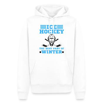 Eishockey Spruch Eishockeyteam Design - Männer Premium Bio Hoodie - Weiß - Vorne - Nico (187cm)