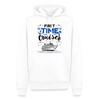 Première expérience de croisière en bateau - Sweat à capuche Premium bio Homme - blanc - Devant - Nico (187cm)