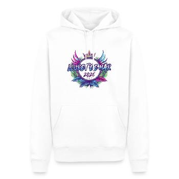 Lloret De Mar 2025 Bunt - Männer Premium Bio Hoodie - Weiß - Vorne - Nico (187cm)