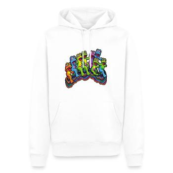 Funny Rainbow Rave Frog Summer Party Rave - Men’s Premium Organic Hoodie - white - Front - Nico (187cm)