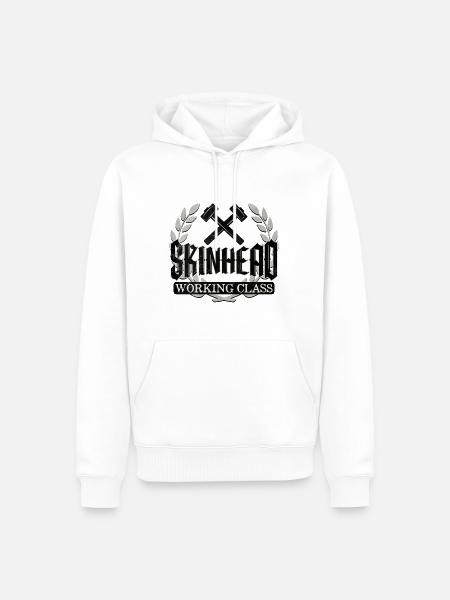 Oi Skinhead Shirt - Männer Premium Bio Hoodie - Weiß