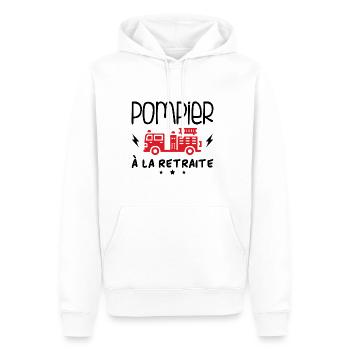 Pompier À La Retraite - Sweat à capuche Premium bio Homme - blanc - Devant - Nico (187cm)