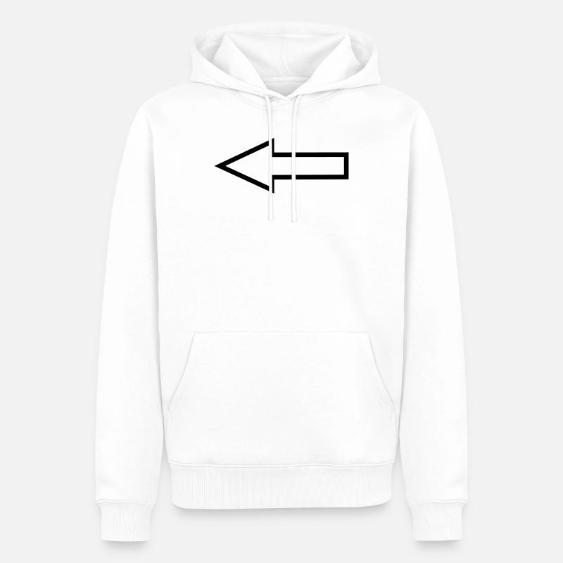 Pfeil - Männer Premium Bio Hoodie - Weiß