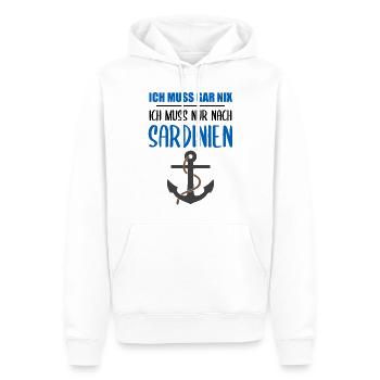 Sardinien Lustiger Spruch Italien Urlaub Geschenk - Männer Premium Bio Hoodie - Weiß - Vorne - Nico (187cm)